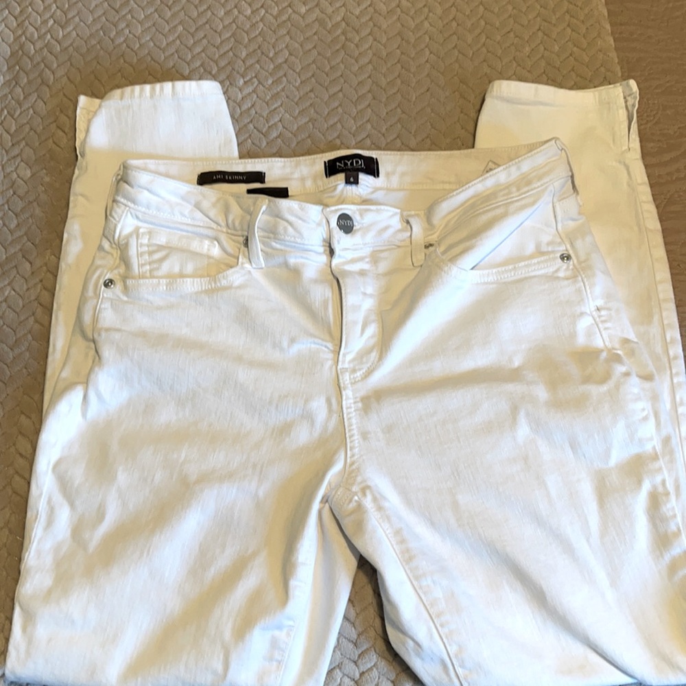 White NYDJ Ami skinny Jean